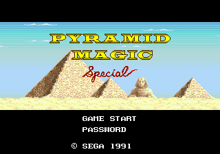 [SegaNet] Pyramid Magic Special (Japan) Title Screen